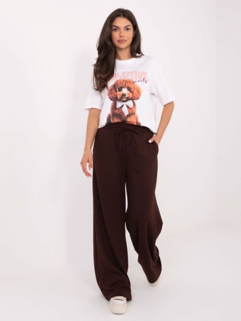 Spodnie dresowe-RV-DR-A611.52-ciemny brązowy