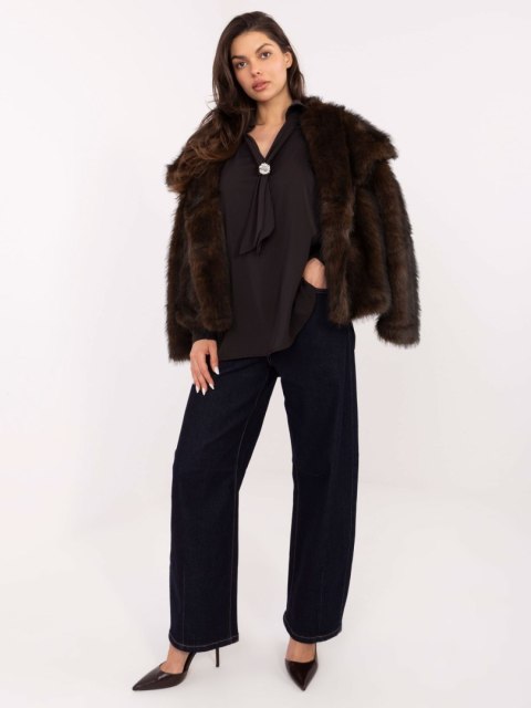 Bluzka-IT-BZ-28913.17-ciemny brązowy