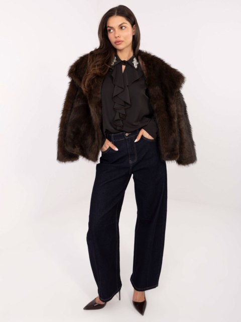 Bluzka-IT-BZ-28995.25-ciemny brązowy