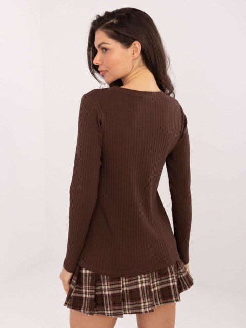 Bluzka-RV-BZ-A1054.34-ciemny brązowy