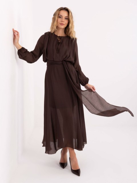 Sukienka-MI-SK-27580.02-ciemny brązowy