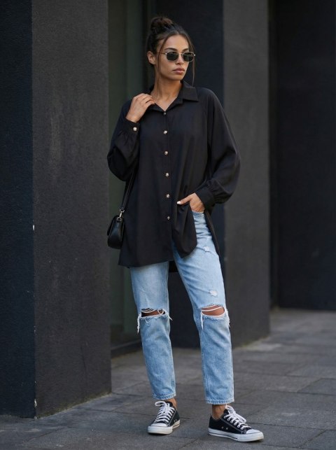 Koszula-IT-KS-29022.25-ciemny brązowy