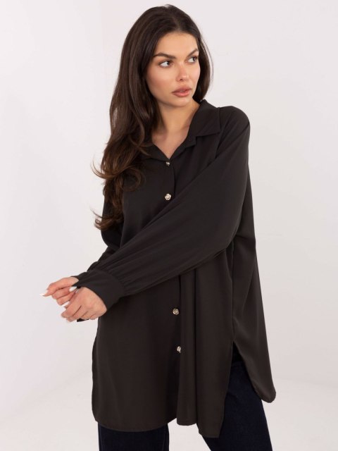 Koszula-IT-KS-29022.25-ciemny brązowy