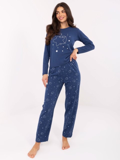 Piżama-DU-PI-FP-005.61-ciemny niebieski