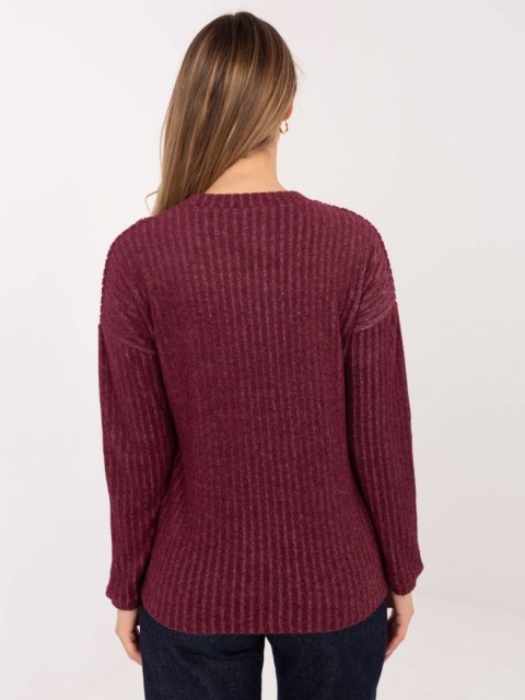 Sweter-RV-SW-A1026.52-bordowy