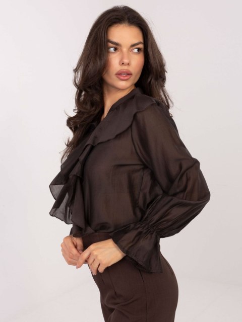 Koszula-IT-KS-28883.80-ciemny brązowy