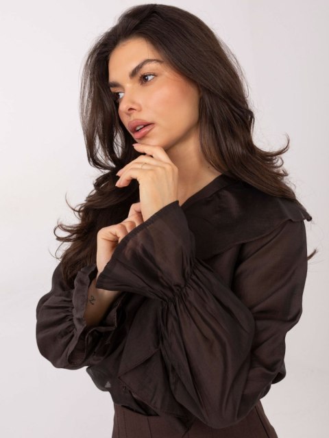 Koszula-IT-KS-28883.80-ciemny brązowy