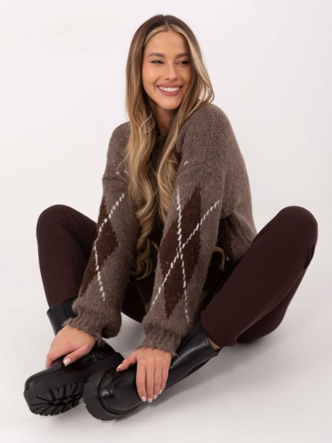 Leginsy-D93050Z62285A-ciemny brązowy