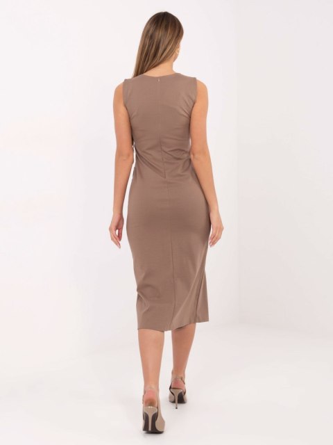 Sukienka-IT-SK-21891.61-ciemny bezowy