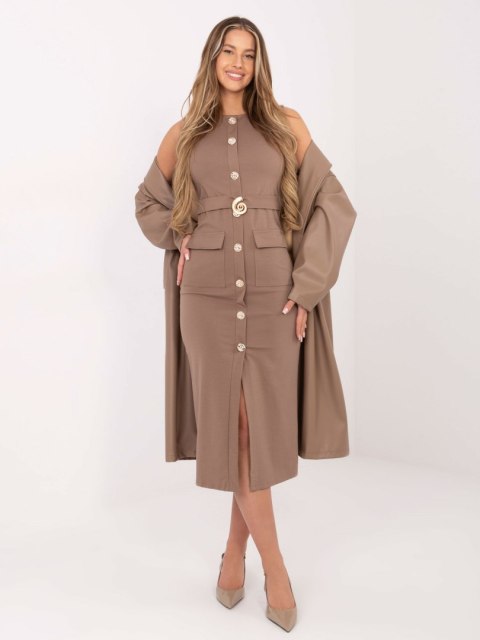 Sukienka-IT-SK-21891.61-ciemny bezowy