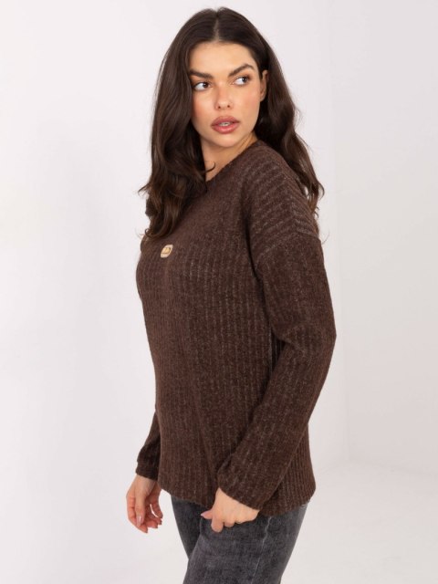 Sweter-RV-SW-A1026.52-brązowy