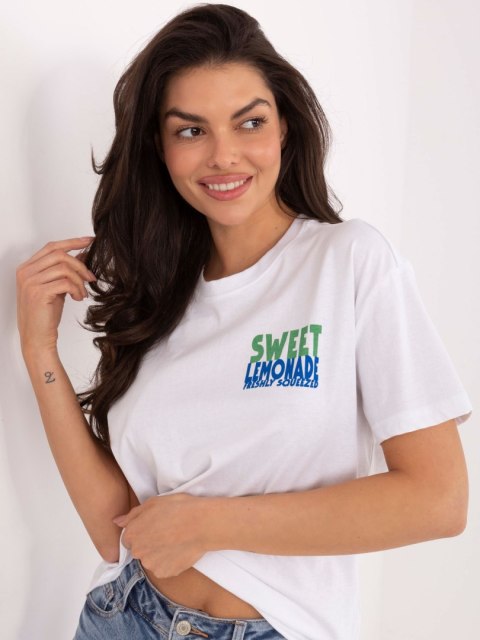 T-shirt-D12022AH02645W-biało-żółty