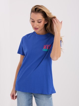 T-shirt-D12022AH02645W-ciemny niebieski