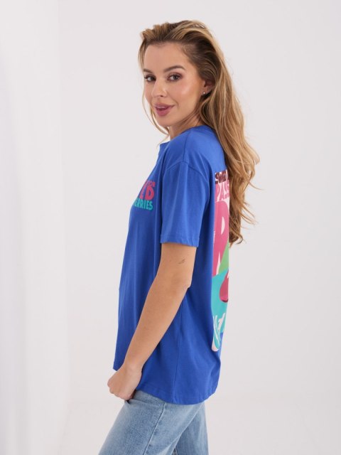 T-shirt-D12022AH02645W-ciemny niebieski