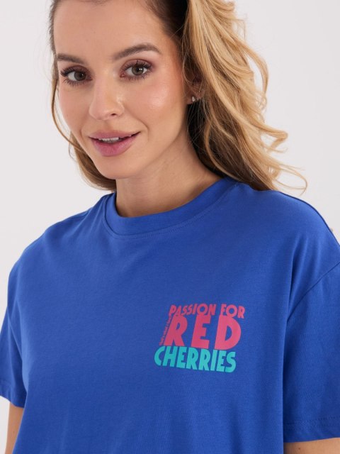 T-shirt-D12022AH02645W-ciemny niebieski