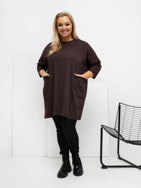 Bluzka-RV-BZ-A1076.00-ciemny brązowy