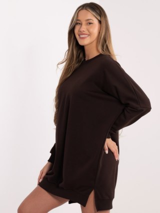 Sukienka-RV-SK-6019.67-ciemny brązowy