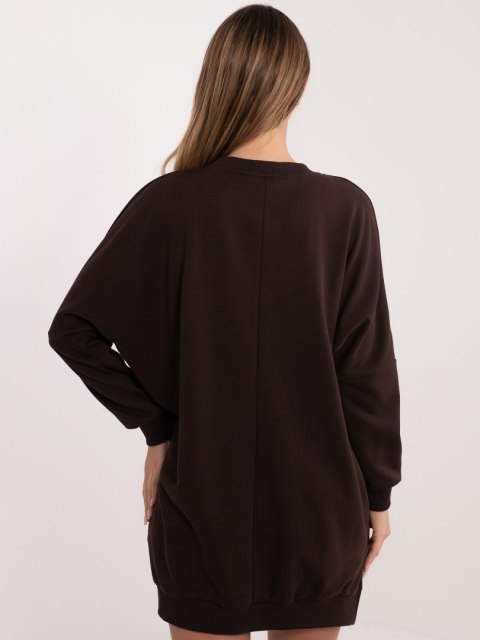 Sukienka-RV-SK-6019.67-ciemny brązowy