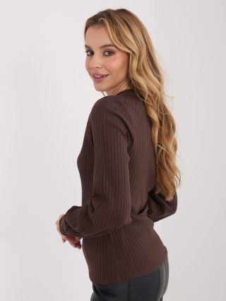 Bluzka-RV-BZ-A1051.96-ciemny brązowy