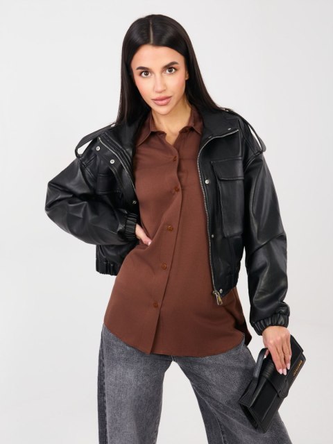 Koszula-LK-KS-510197.12P-brązowy