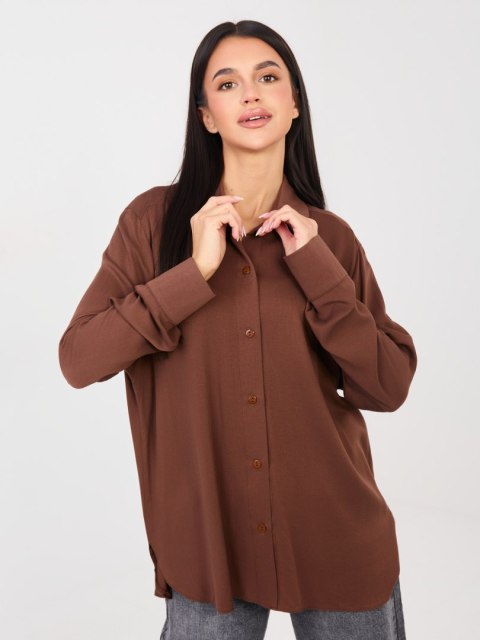 Koszula-LK-KS-510197.12P-brązowy