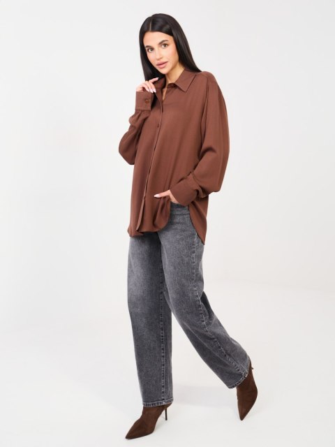 Koszula-LK-KS-510197.12P-brązowy