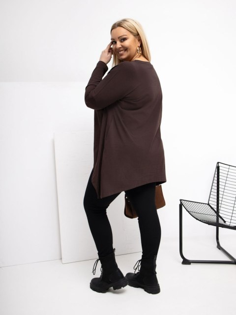 Bluzka-RV-BZ-5031.06X-ciemny brązowy