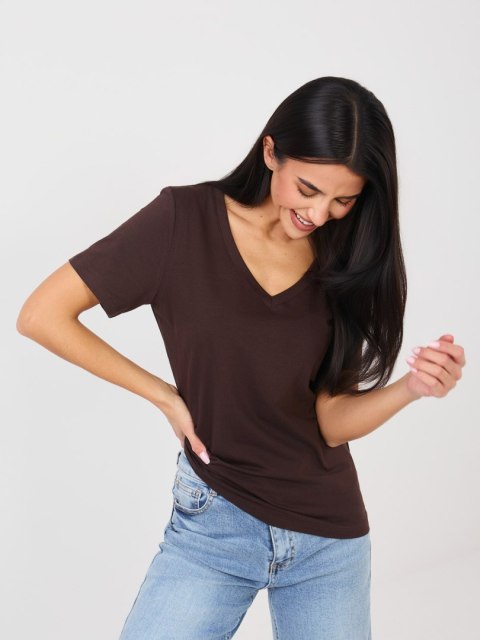 T-shirt-RV-TS-A1095.33-ciemny brązowy