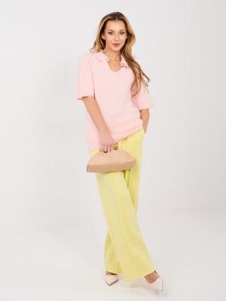 Spodnie-MI-SP-K104.14-jasny żółty