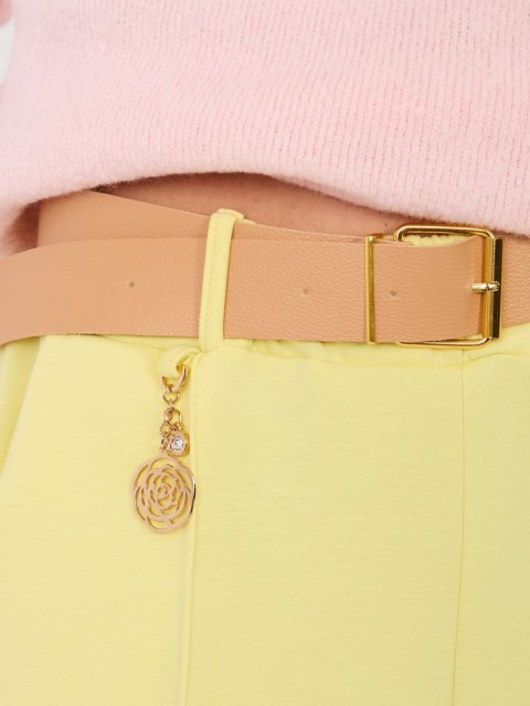 Spodnie-MI-SP-K104.14-jasny żółty