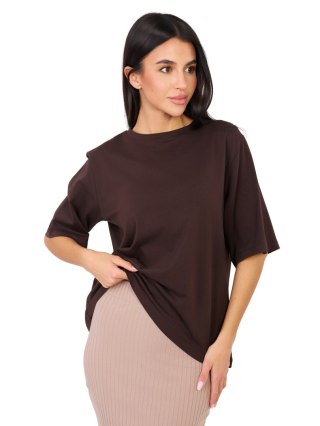 T-shirt-RV-TS-A1089.87-ciemny brązowy