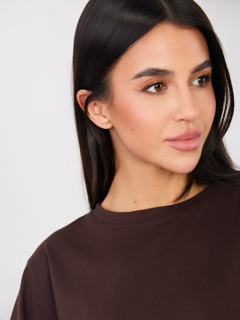 T-shirt-RV-TS-A1089.87-ciemny brązowy