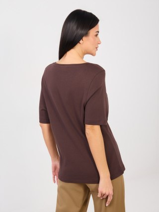 T-shirt-RV-TS-A1090.30-ciemny brązowy