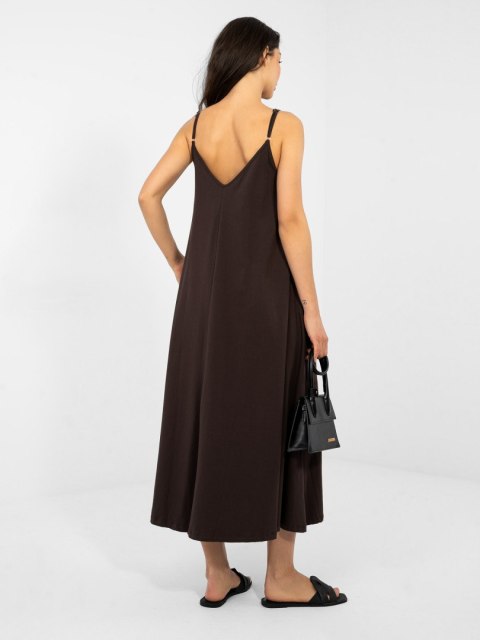 Sukienka-RV-SK-A1088.29-ciemny brązowy