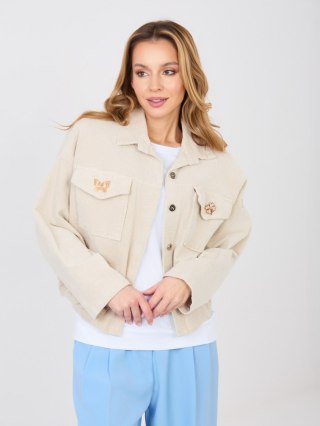 Kurtka-IT-KR-FL10163.10-jasny beżowy