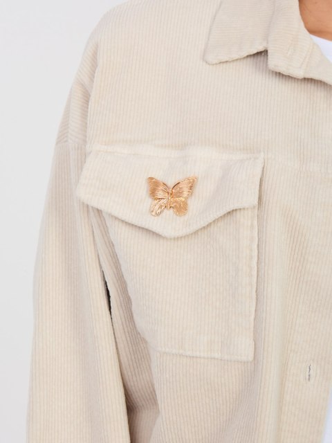 Kurtka-IT-KR-FL10163.10-jasny beżowy