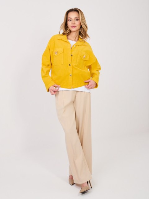 Kurtka-IT-KR-FL10163.10-ciemny żółty