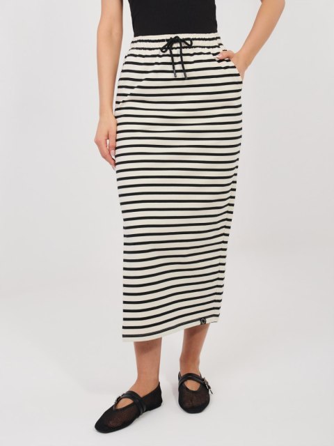 Spódnica-D12127M50254A-jasny beżowy