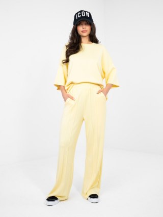 Spodnie dresowe-RV-DR-A1062.08-jasny żółty