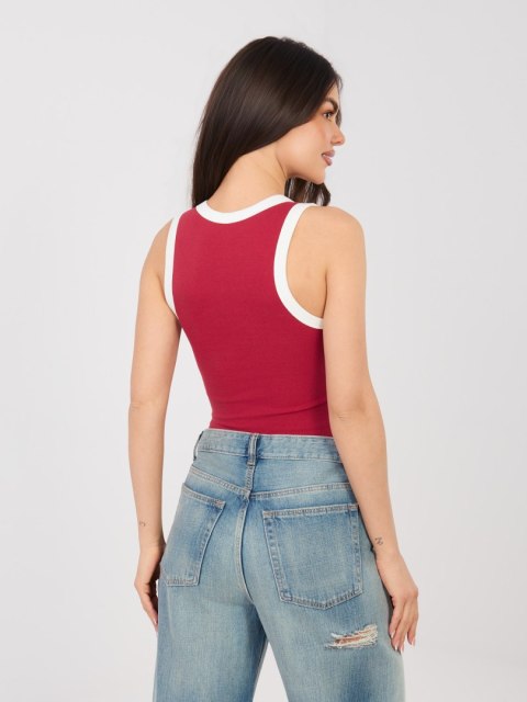 Top-D16197AJ02864A-ciemny czerwony