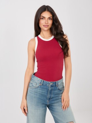 Top-D16197AJ02864A-ciemny czerwony