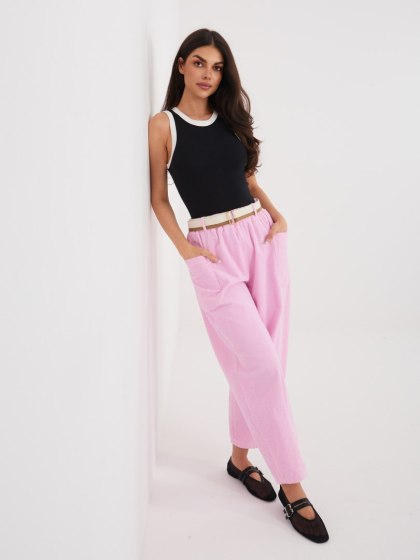 Spodnie-IT-SP-FL9665.78-jasny różowy