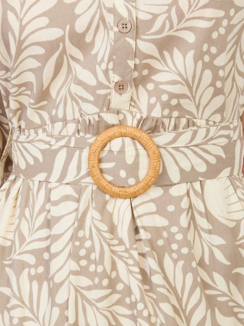 Sukienka-D74516M30485A-ciemny bezowy