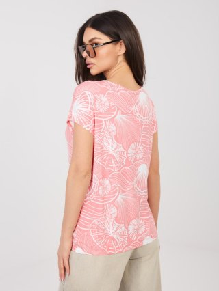 T-shirt-D12110M02646F-koralowy