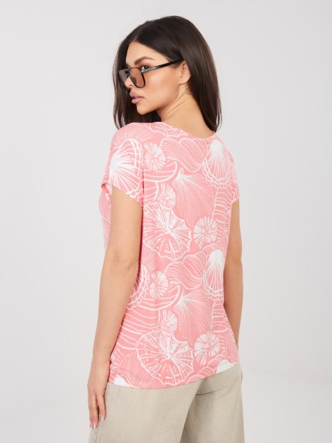 T-shirt-D12110M02646F-koralowy