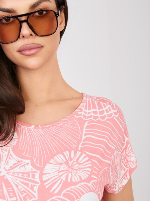 T-shirt-D12110M02646F-koralowy