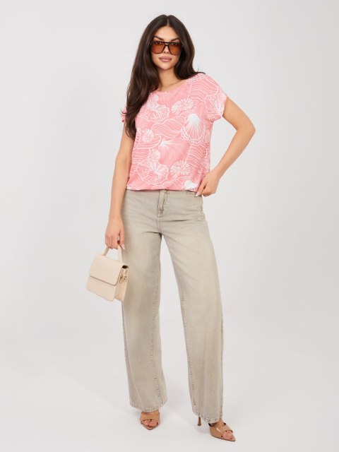 T-shirt-D12110M02646F-koralowy