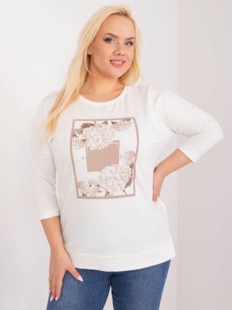 Bluzka RELEVANCE RV-BZ-9404.07 plus size, tył wydłużony, komfortowy krój