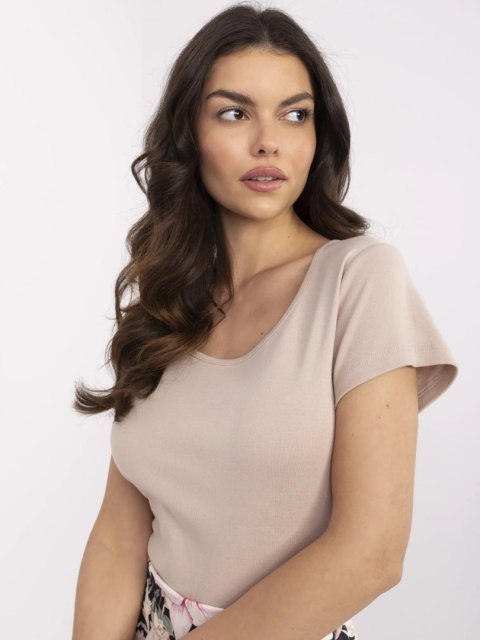 T-shirt-RV-TS-A557.66P-beżowy