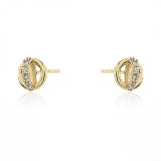 Kolczyki ze stali szlachetnej pozłacanej sztyft KST1992